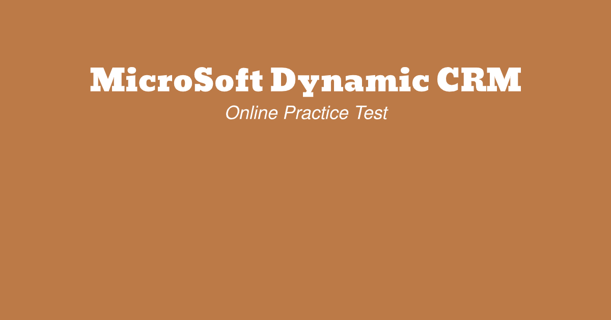 Microsoft dynamic crm online test