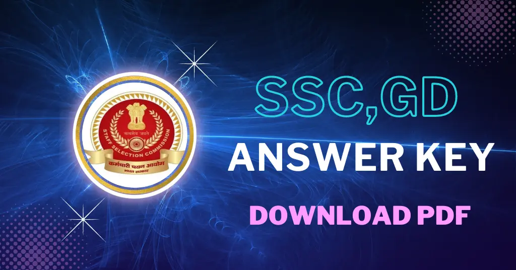 Answer Key SSC GD written exam 2023 