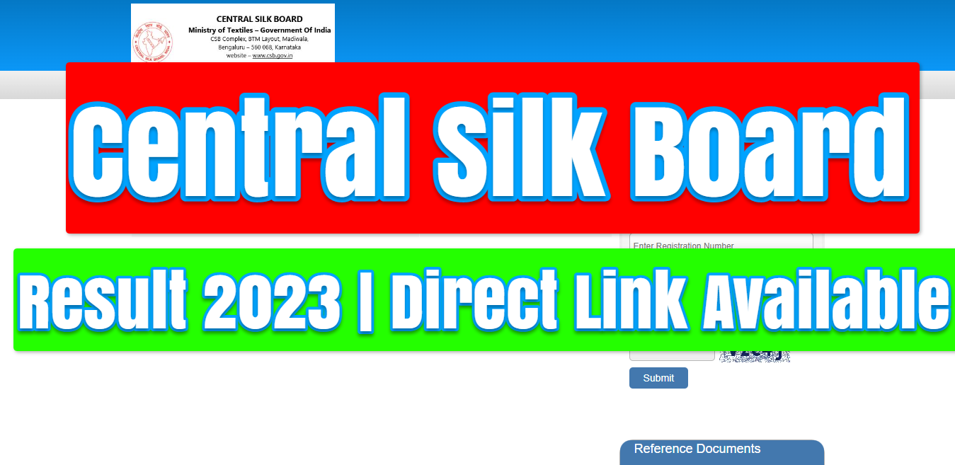 Central Silk Board Result 2023 | Direct Link Available