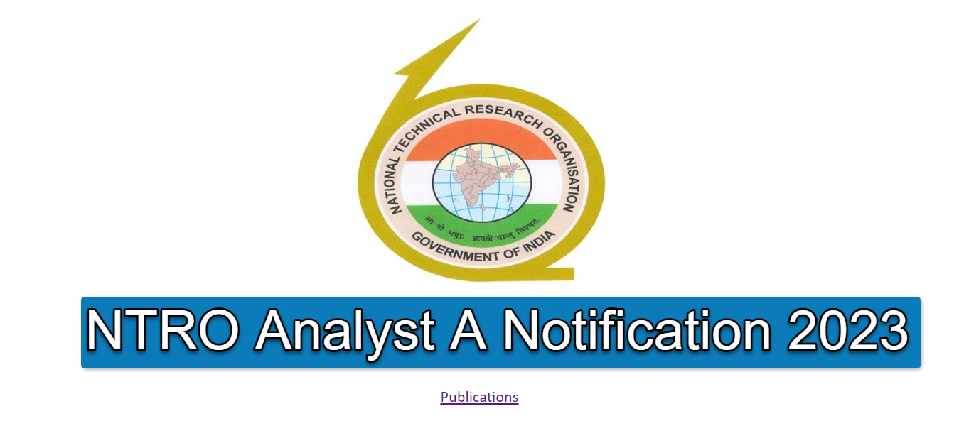 NTRO Analyst A Notification 2023