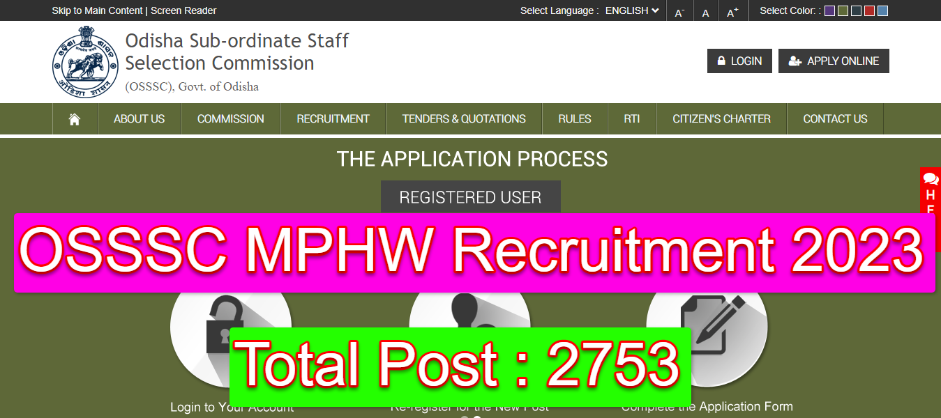 OSSSC MPHW Recruitment 2023